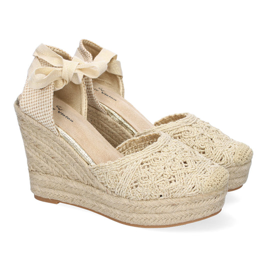 Sandalia de cuña de Yute para Mujer  Comodas y Ele
