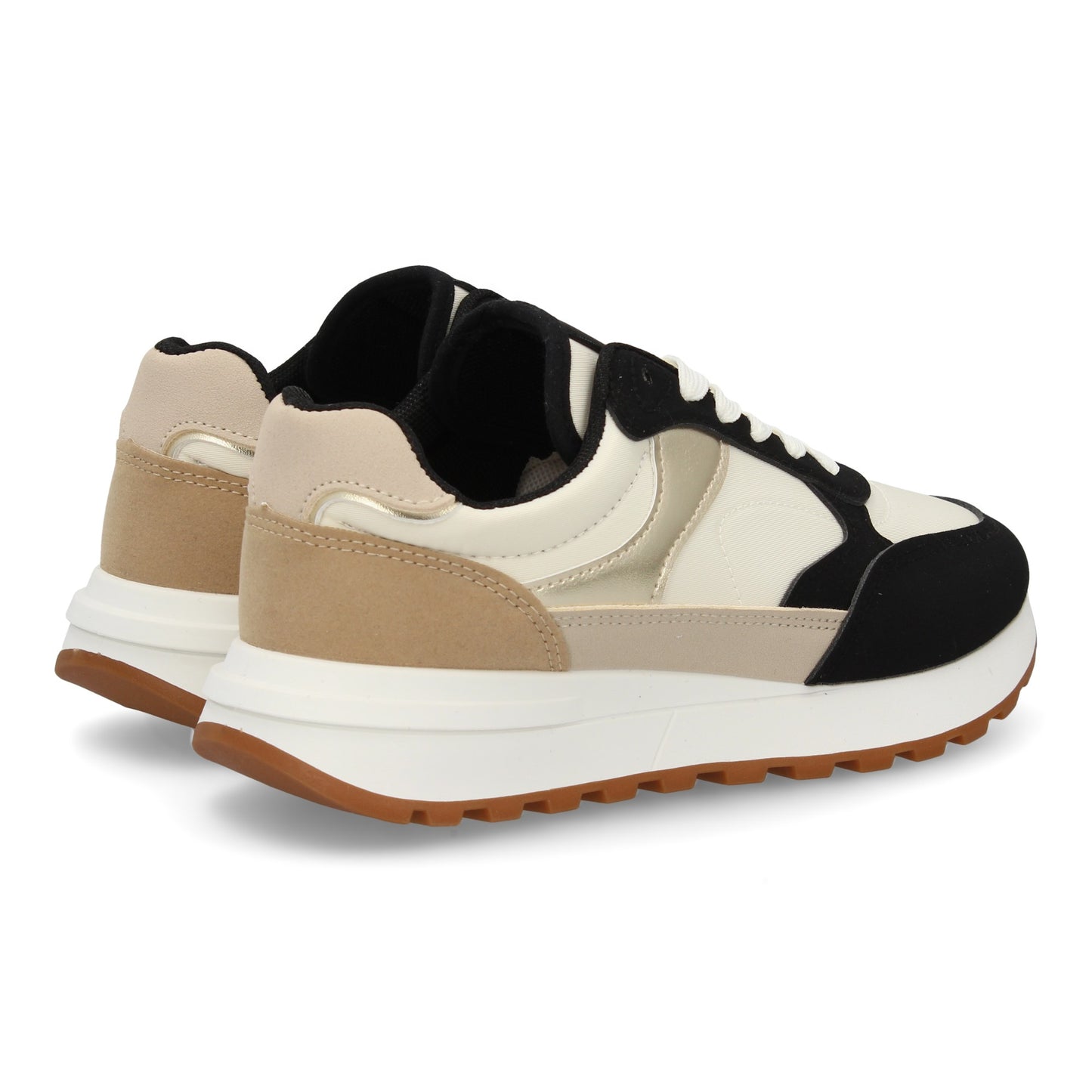 Zapatilla deportiva para mujer de estilo casual combina materiales y textur