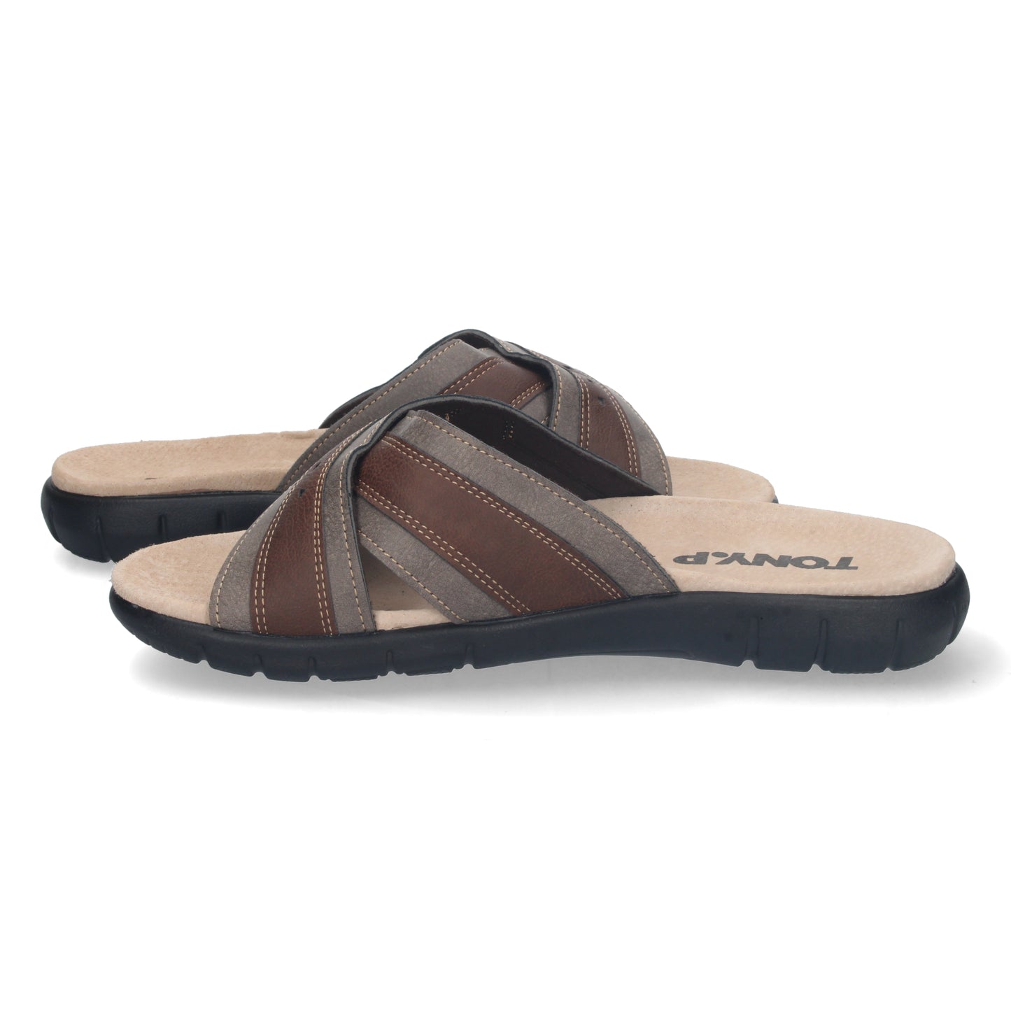 Sandalia Plana de Hombre  Comoda  talón
