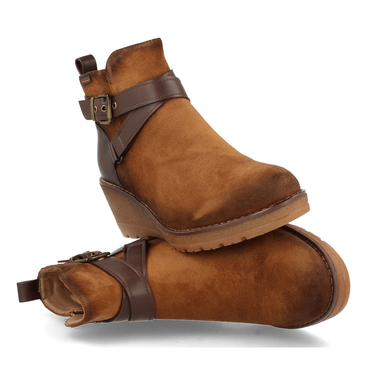 Botínpara Mujer con Cuña Correas Cruza