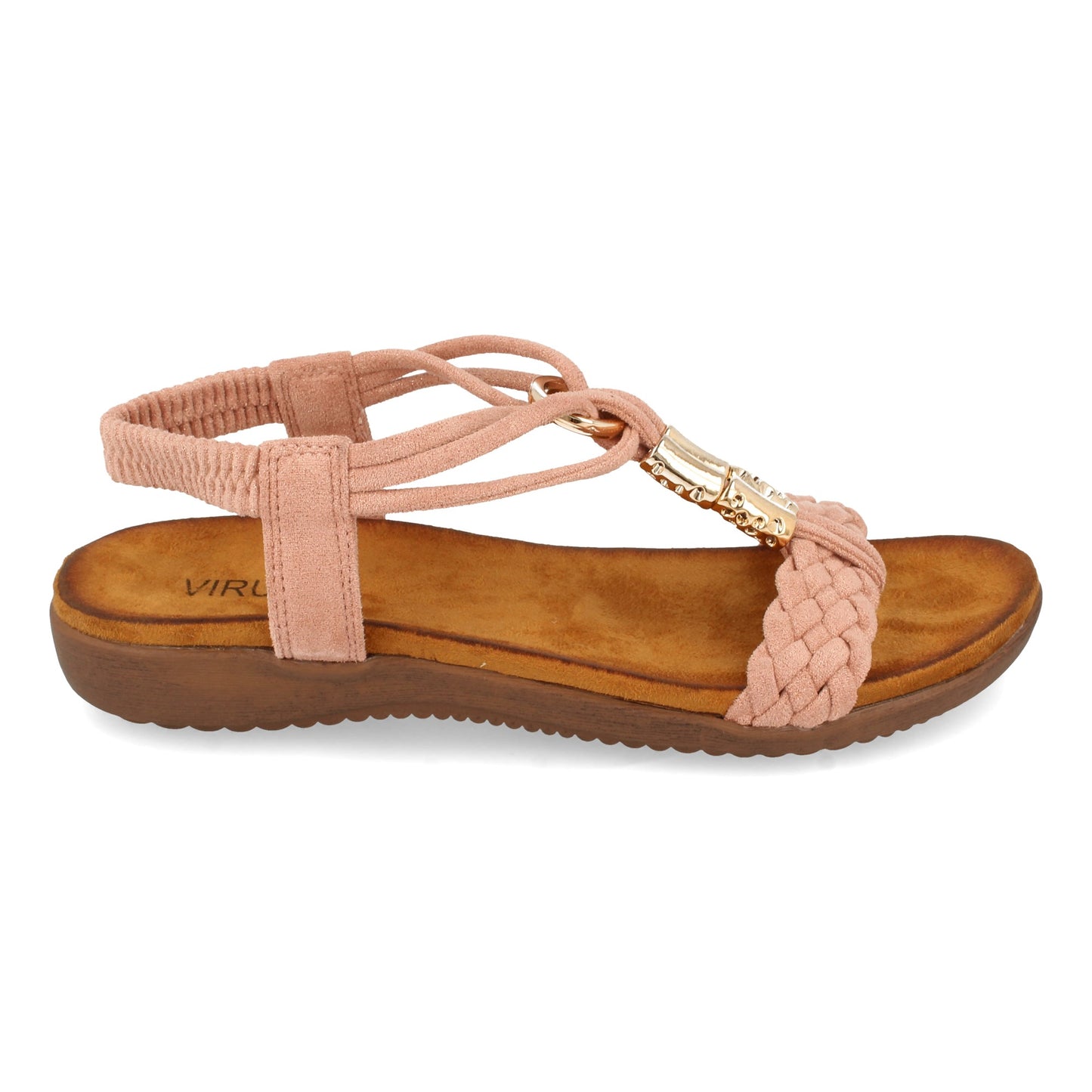 Sandalia Plana de Mujer Comodas Pala T