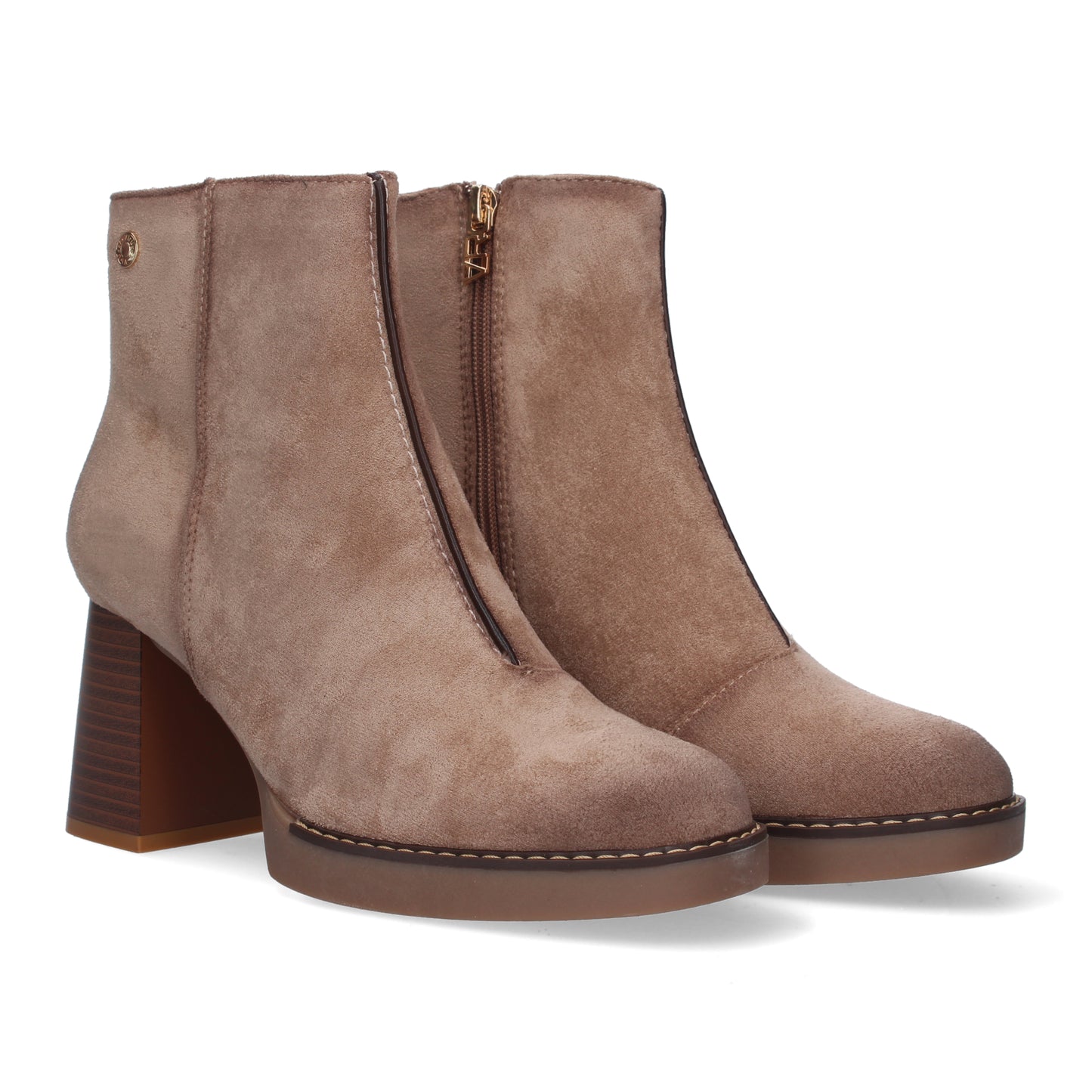 Botin de Tacon Ancho para Mujer adorno