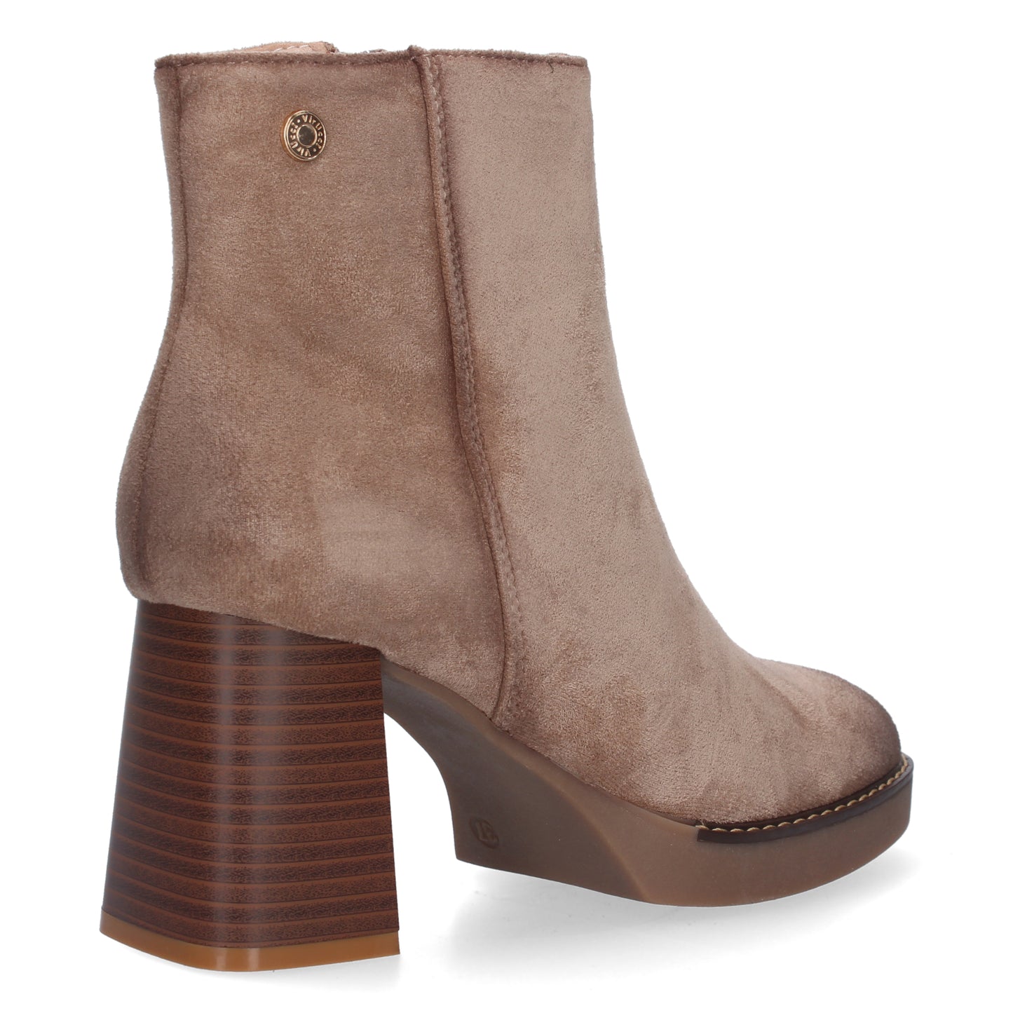 Botin de Tacon Ancho para Mujer adorno