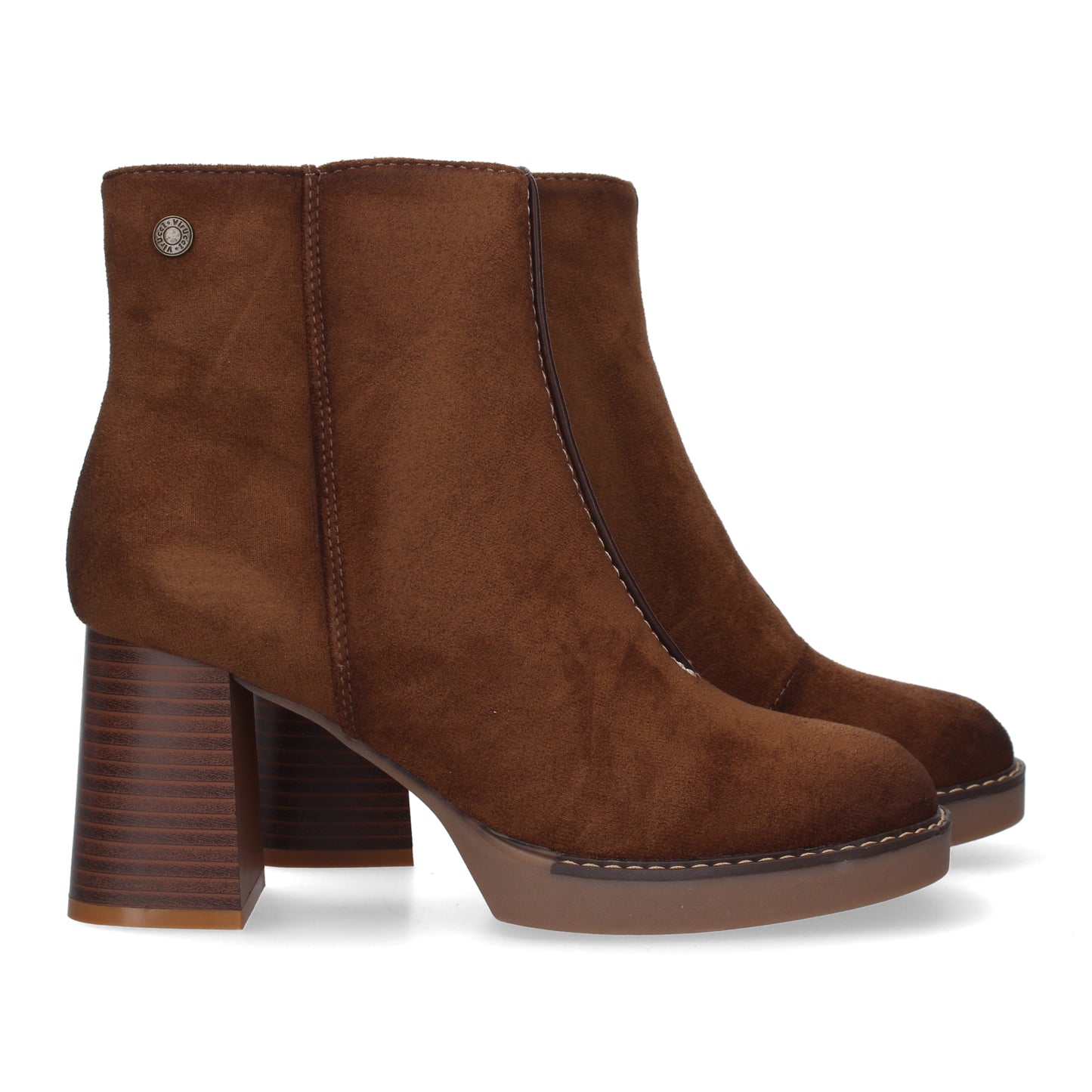 Botin de Tacon Ancho para Mujer adorno