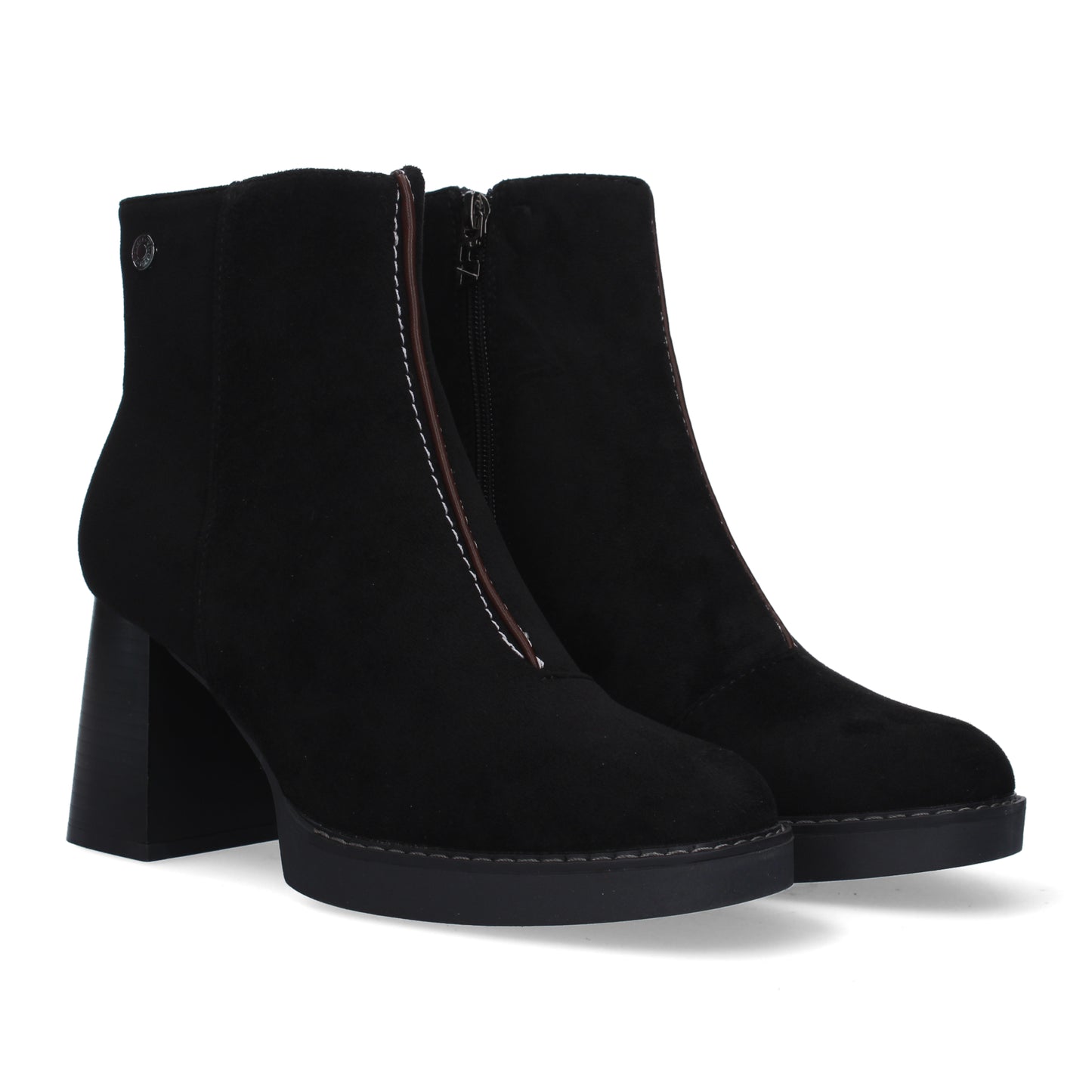 Botin de Tacon Ancho para Mujer adorno