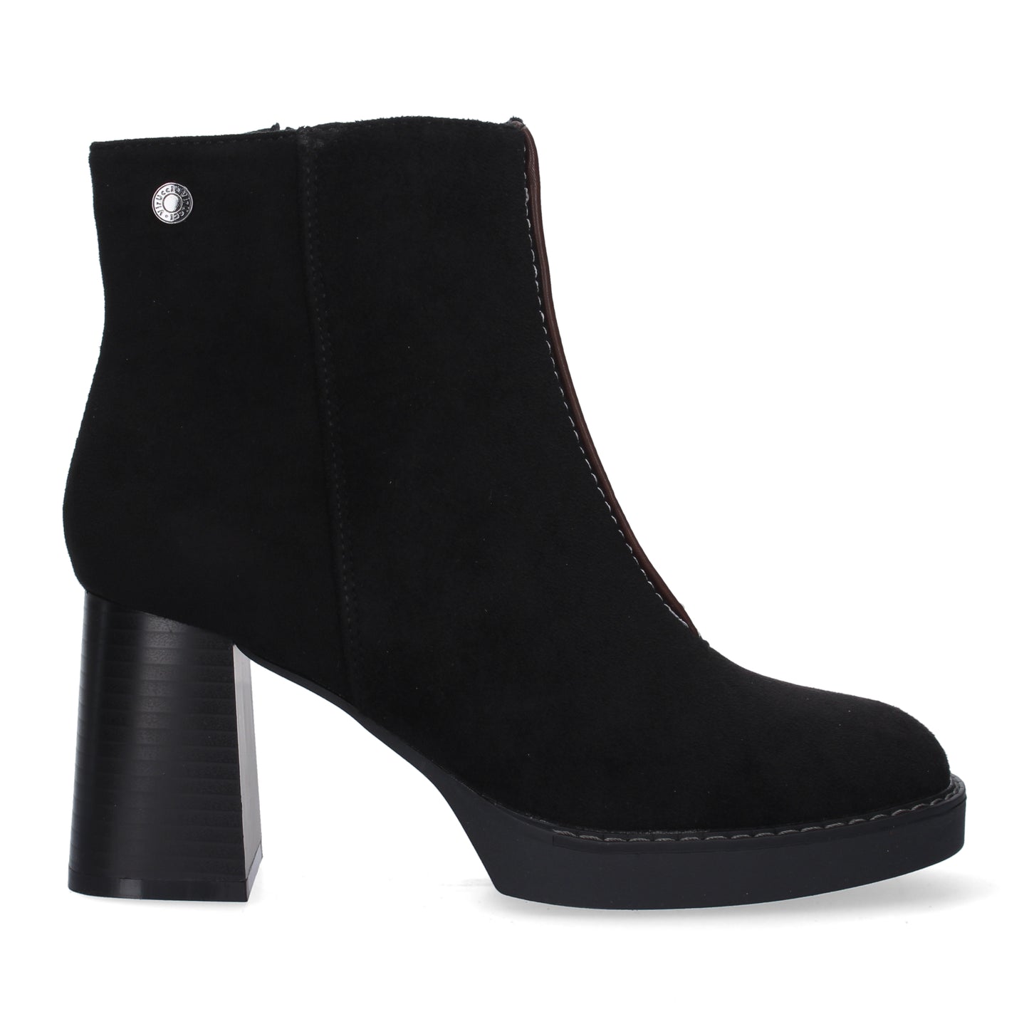 Botin de Tacon Ancho para Mujer adorno