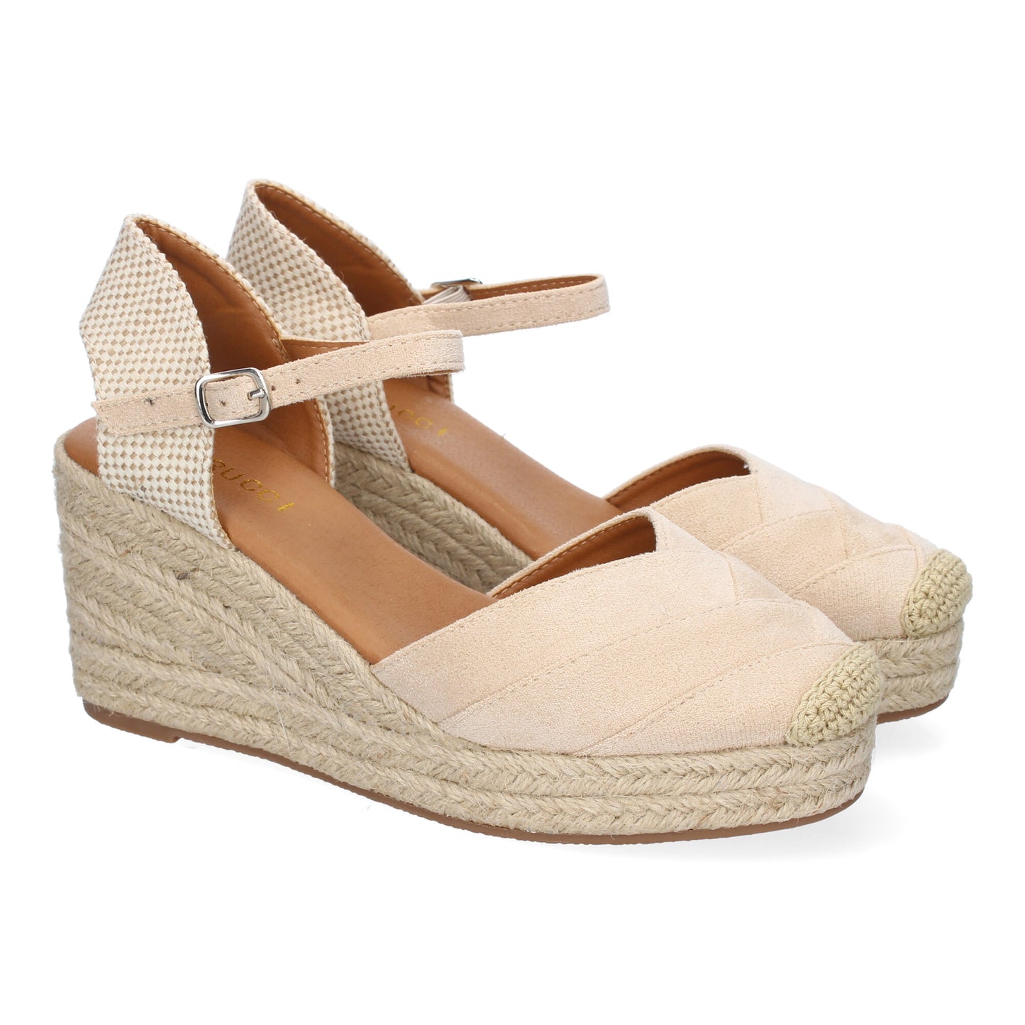 Sandalia de cuña de Yute para Mujer  Comodo y Eleg