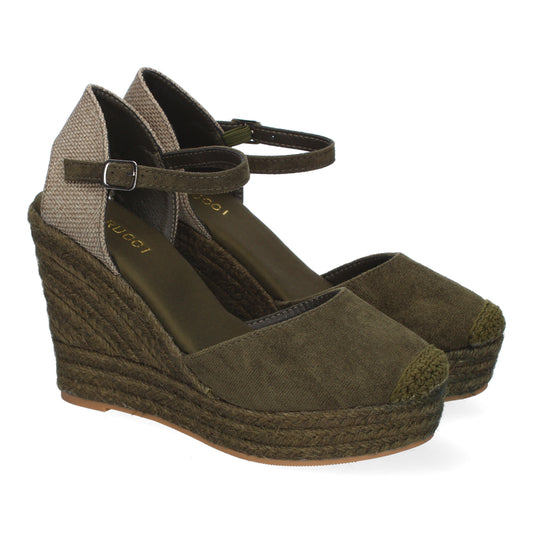 Sandalia de cuña de Yute para Mujer  Comodo y Eleg