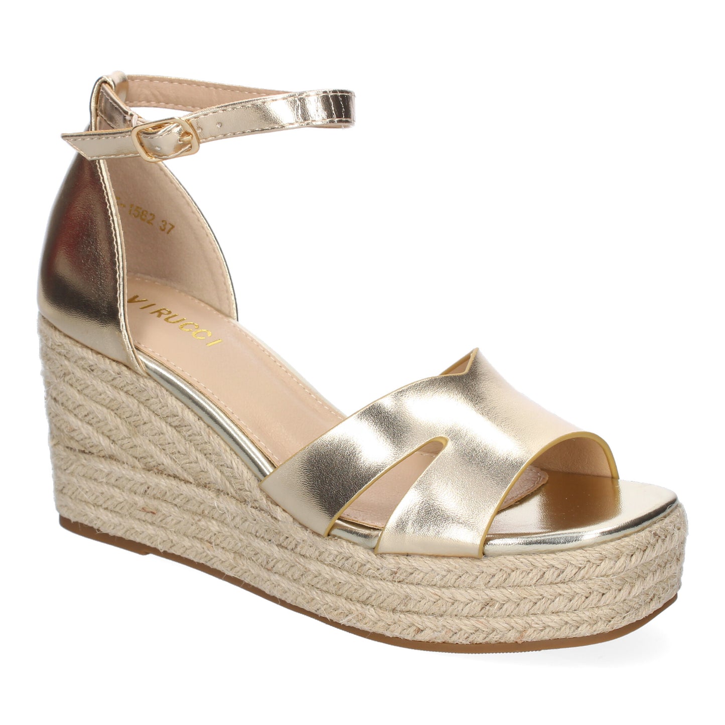 Sandalia de cuña de Yute para Mujer  Comodo y Eleg