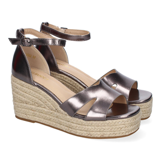 Sandalia de cuña de Yute para Mujer  Comodo y Eleg