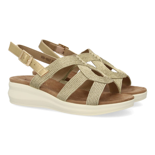 Sandalia plana de mujer comoda y elegante diseño m