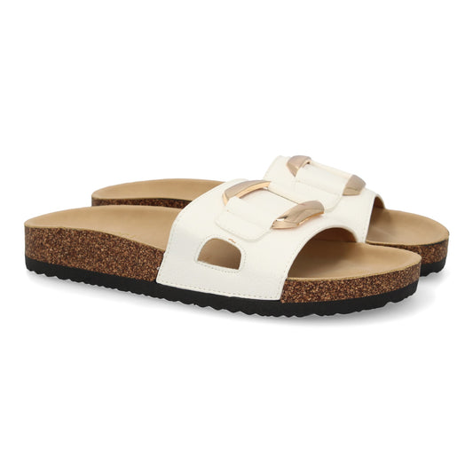 Sandalia plana de mujer  comoda y elegante  diseño