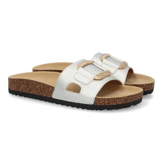 Sandalia plana de mujer  comoda y elegante  diseño