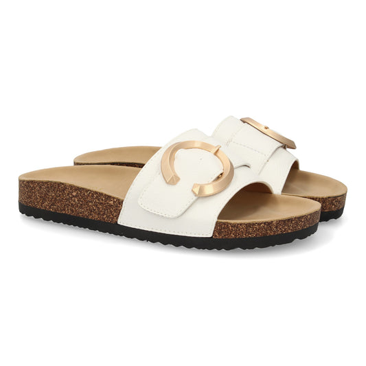 Sandalia plana de mujer  comoda y elegante  diseño