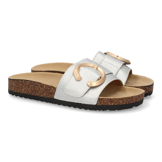 Sandalia plana de mujer  comoda y elegante  diseño