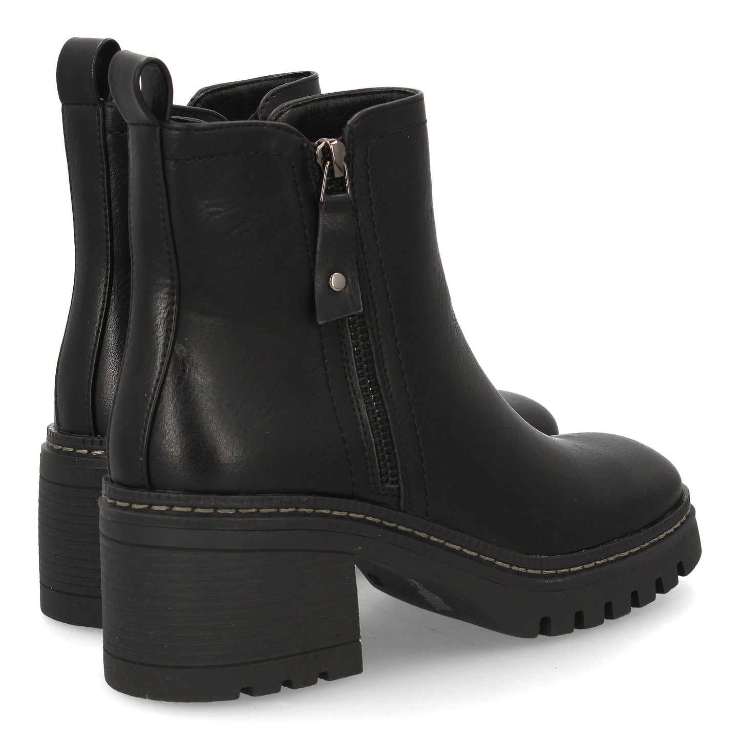 Botín de tacón con estampado liso para mujer. Para uso diario Cierre de Cr