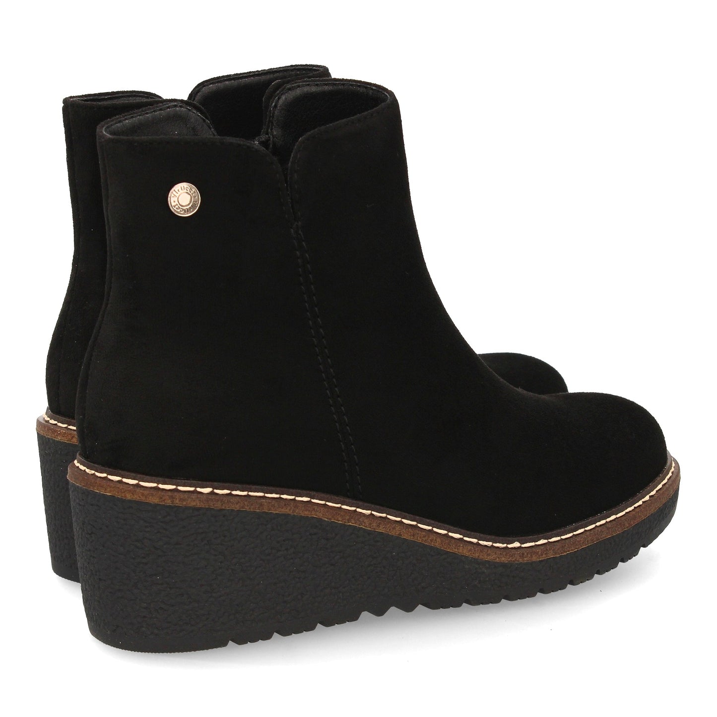 Botín decuña estampado liso para mujer. Para uso diario Cierre de Cremalle