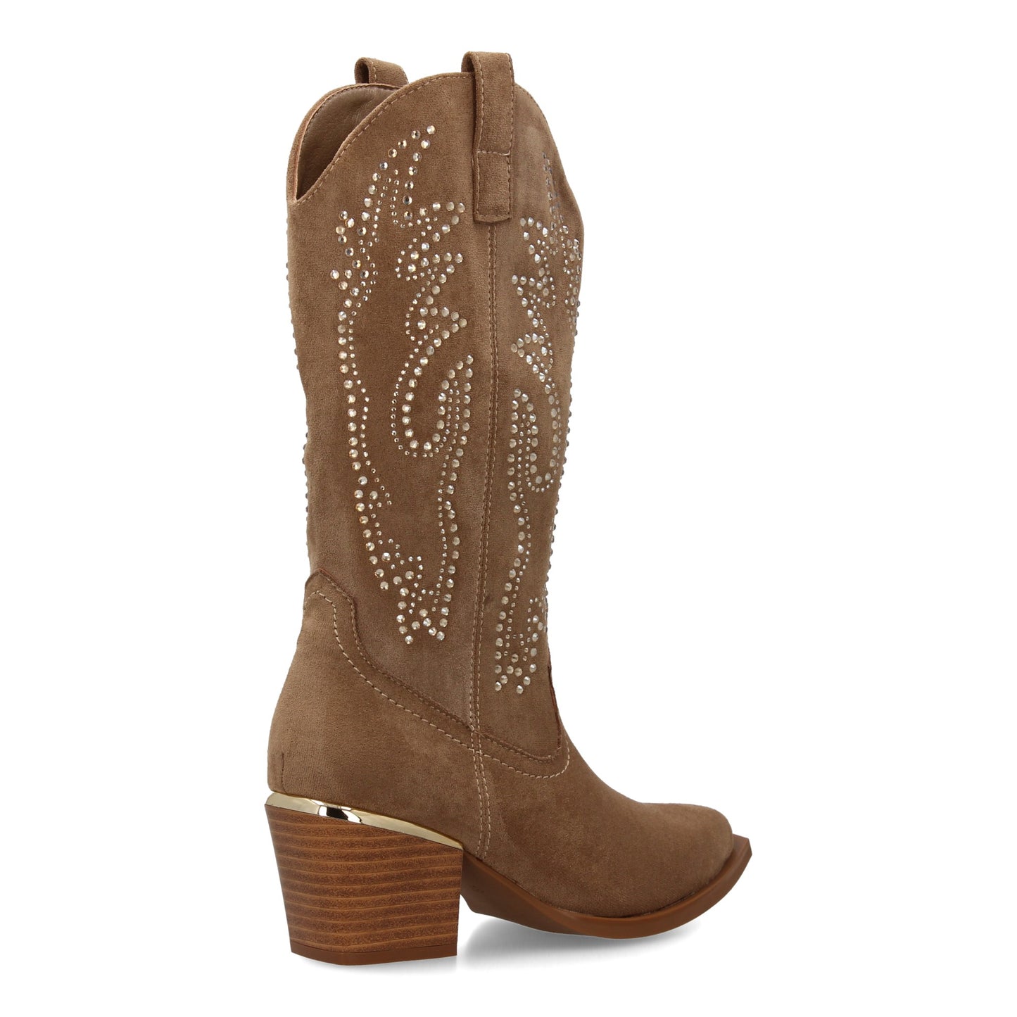 Bota de Mujer con Detalles brillantes elegantes en la caña y tacón comodo para E