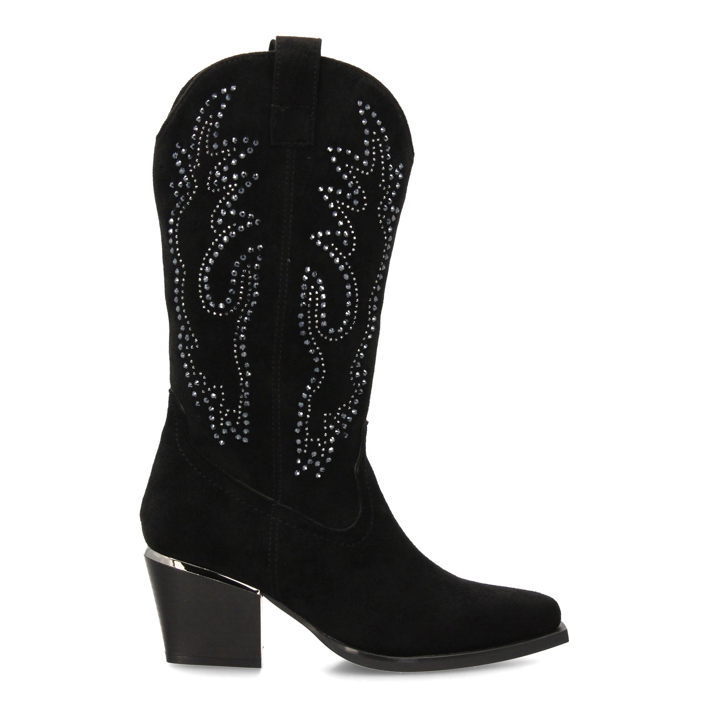 Bota de Mujer con Detalles brillantes elegantes en la caña y