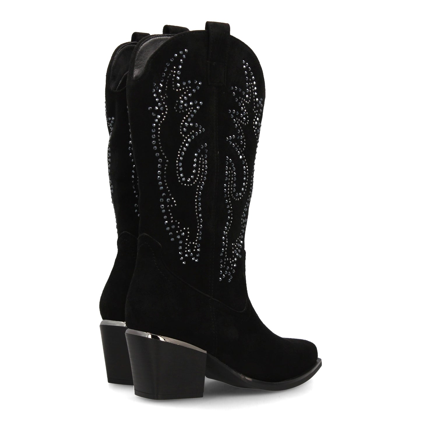 Bota de Mujer con Detalles brillantes elegantes en la caña y
