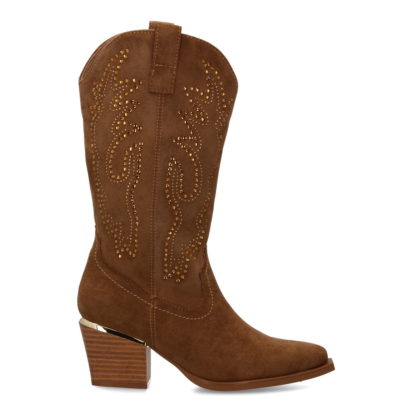 Bota de Mujer con Detalles brillantes elegantes en la caña y tacón comodo para E