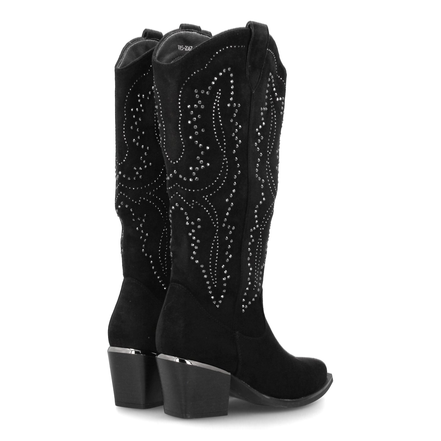 Botas de mujer con diseño elegante y detalles brillantes id