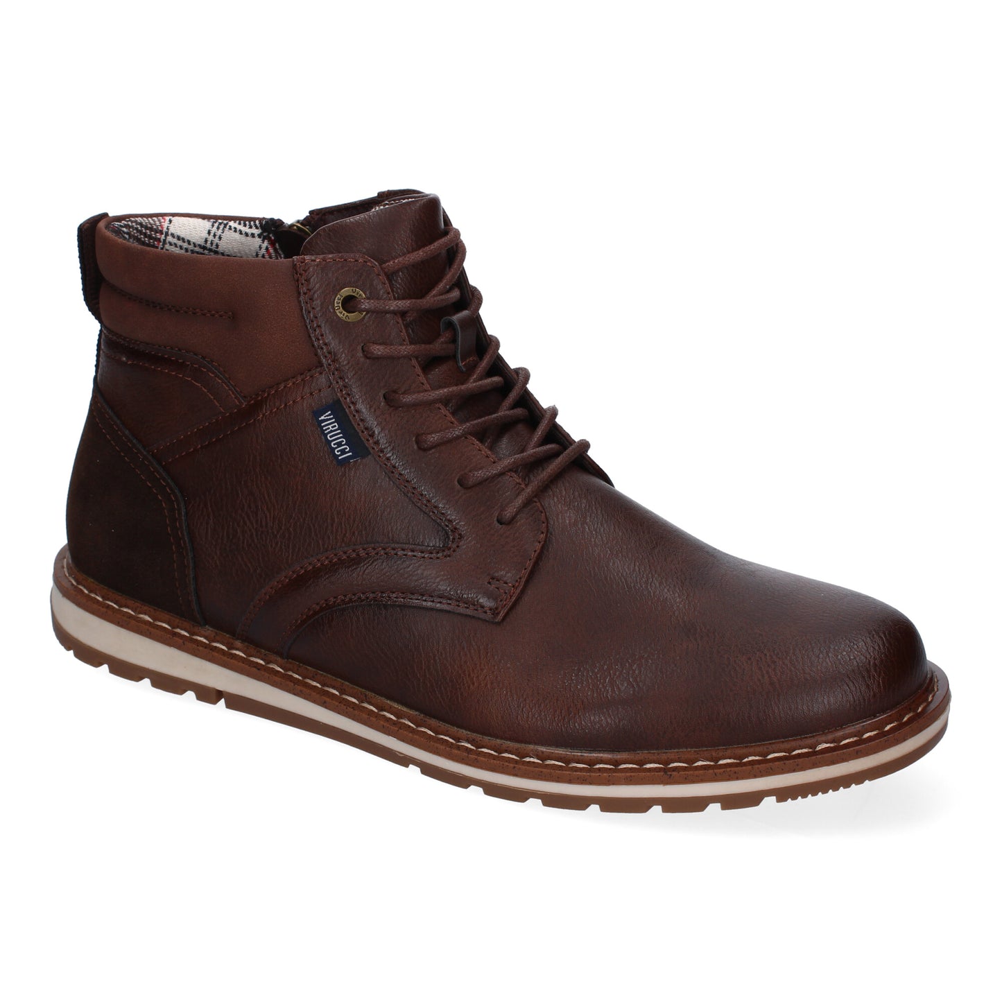 Botin Casual Plano de Hombre Comodo Diseño Moderno Detalle de Costuras Cierre