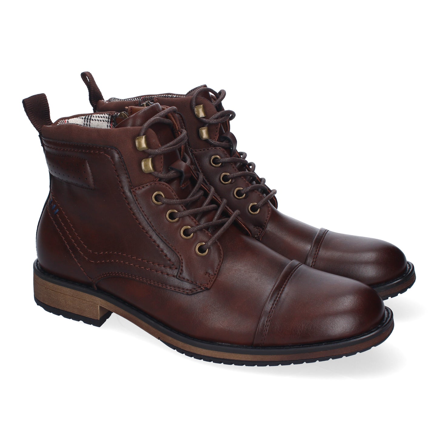 Botines de Hombre Comodos y Elegantes Diseño Clasico con Punta Redonda Adorno