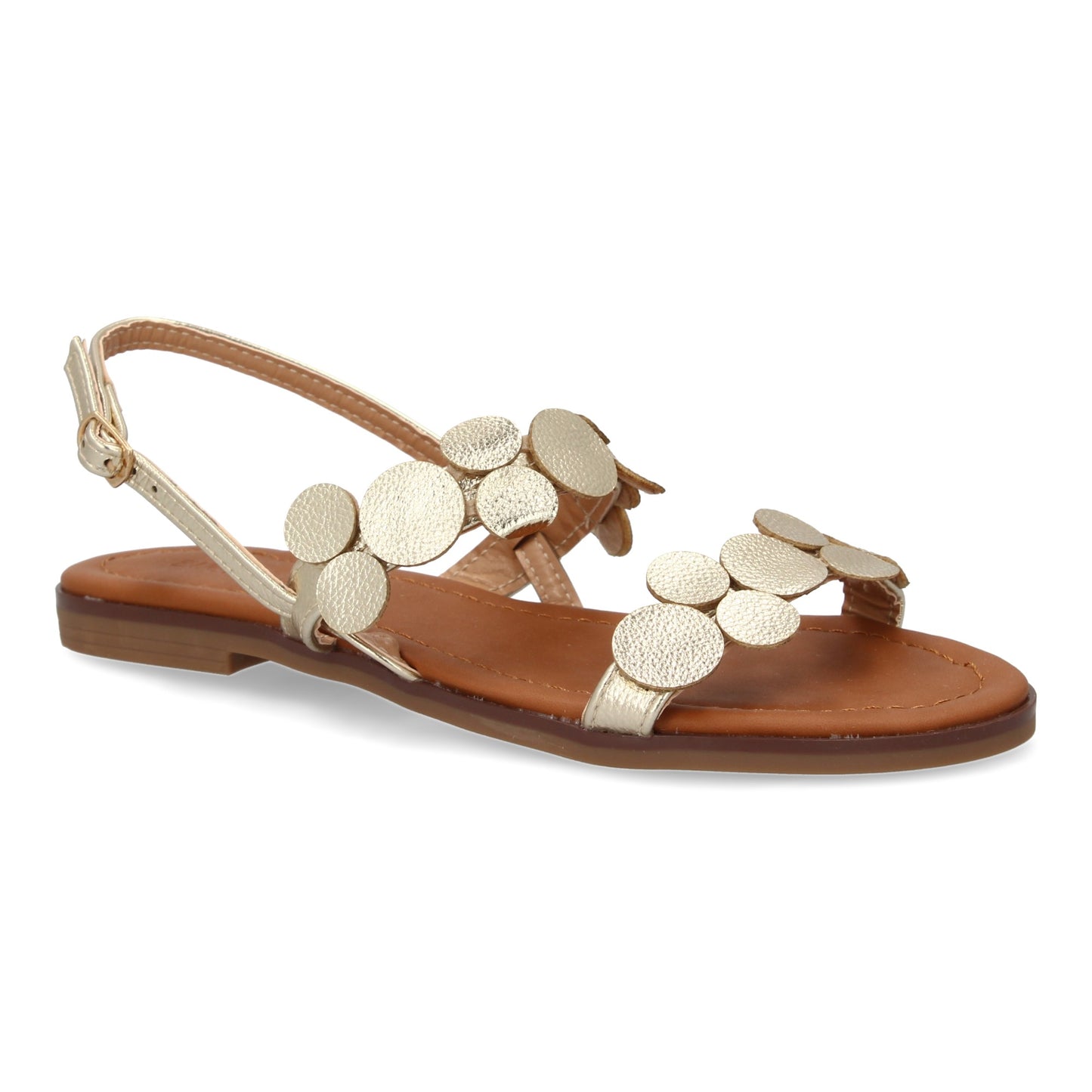 Sandalia plana para mujer diseño moderno y comodo con adorn