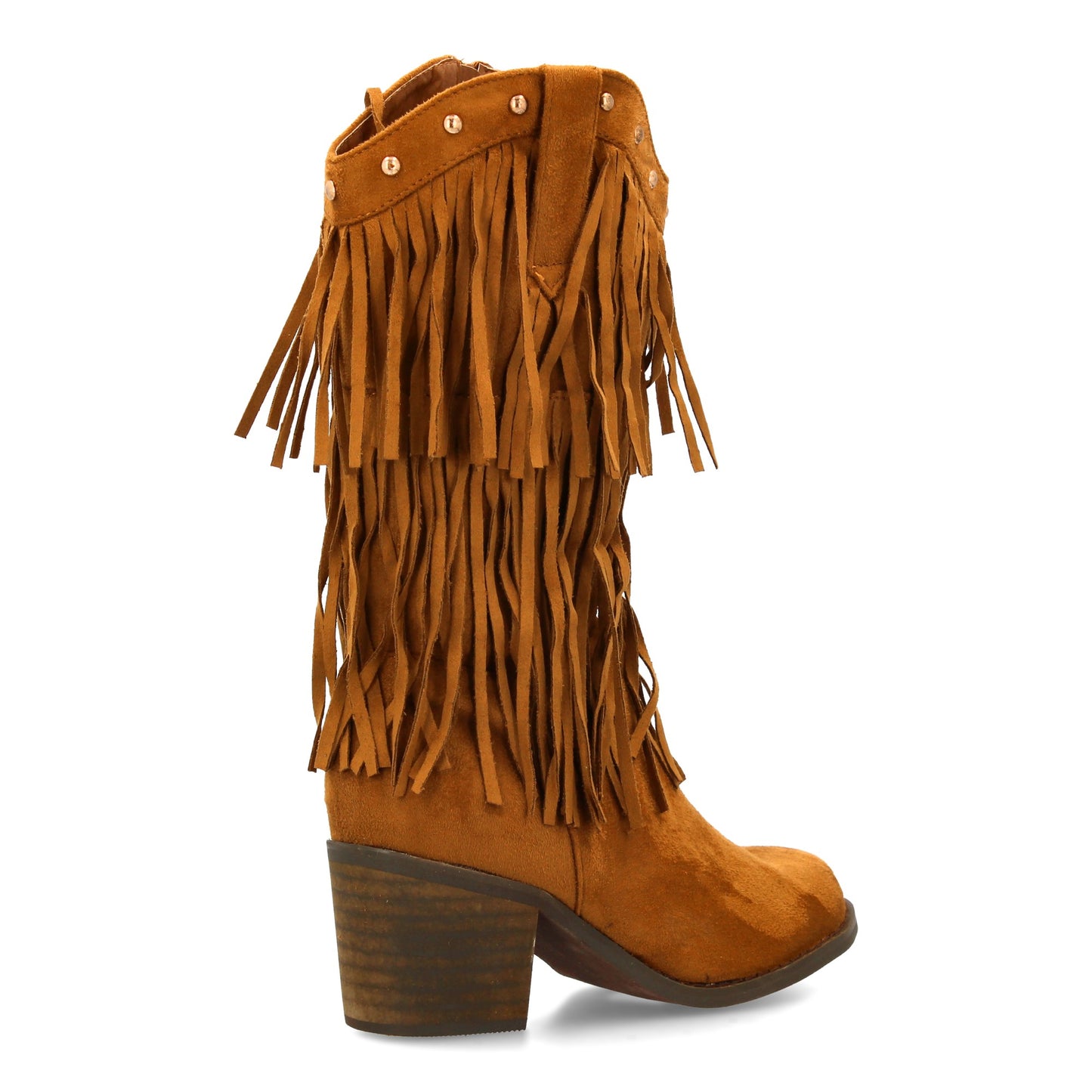 Bota cowboy con flecos para mujer. Acabado tipo ante varias capas de flecos. Ta