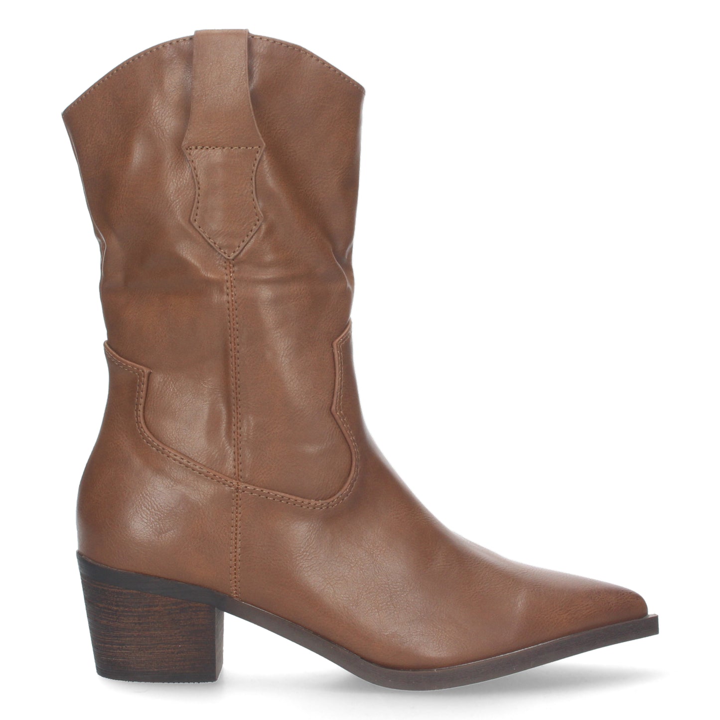 Botín campero liso polipiel punta fina c