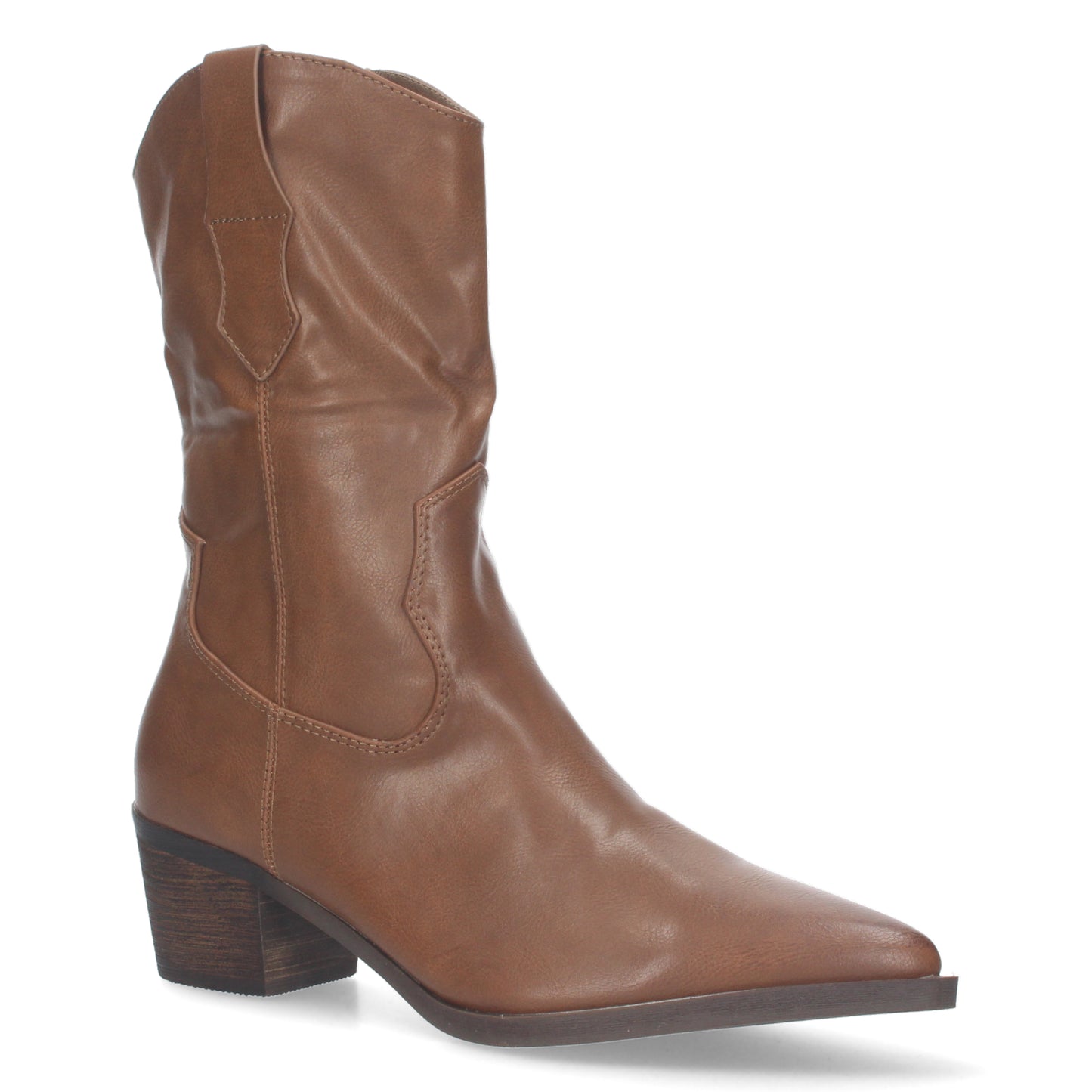 Botín campero liso polipiel punta fina c