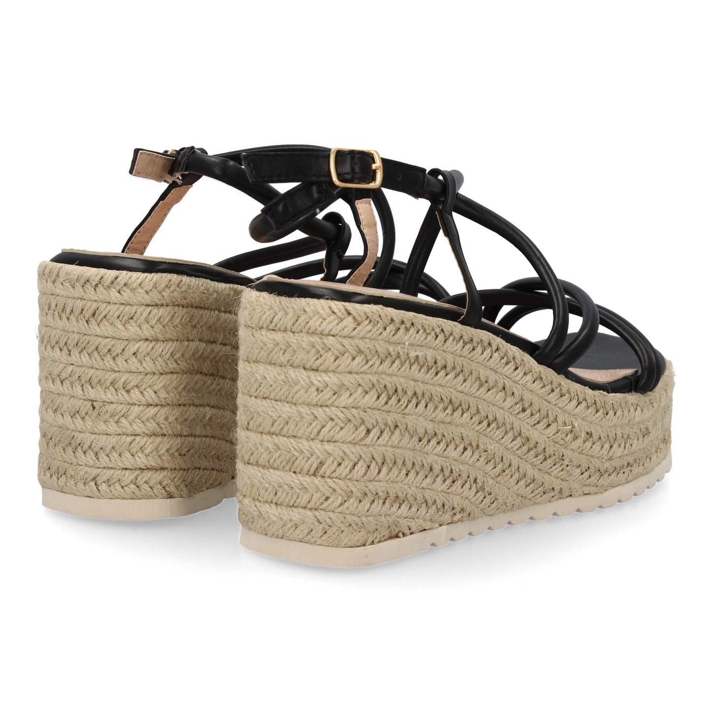 Sandalias de cuña de yute para mujer comodas y elegantes di