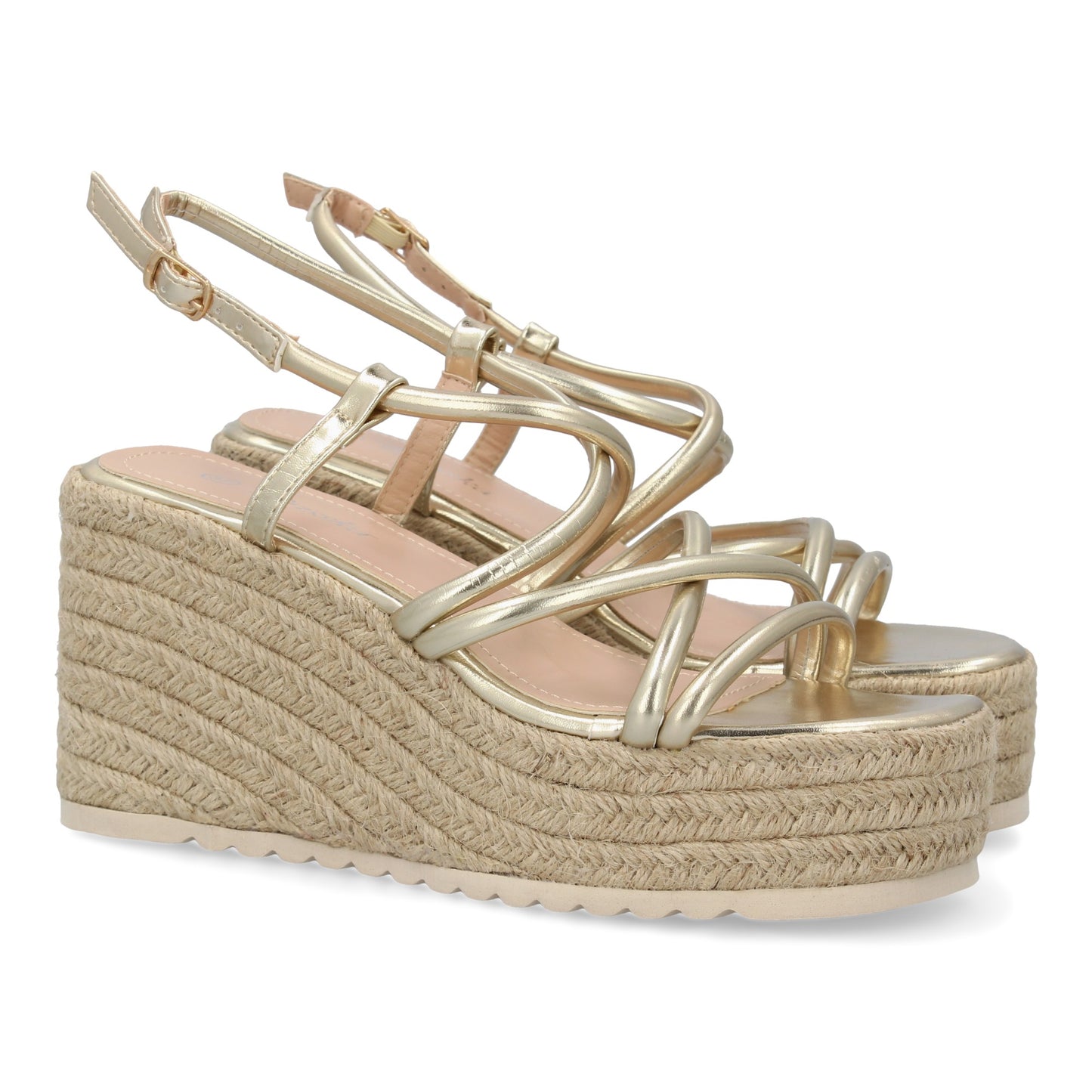 Sandalias de cuña de yute para mujer comodas y elegantes di