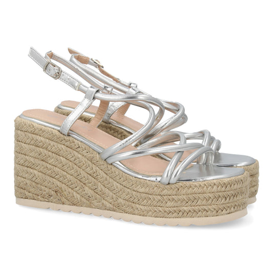 Sandalias de cuña de yute para mujer  comodas y elegantes di