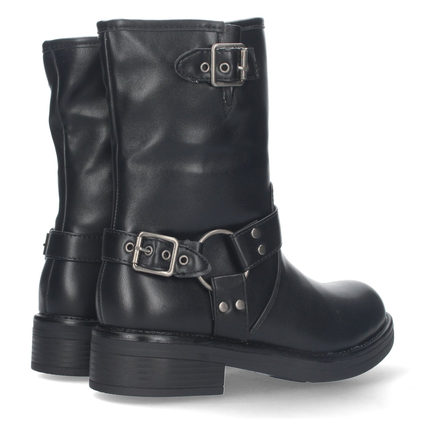 Botines Moteros de diseño Liso con Tacon