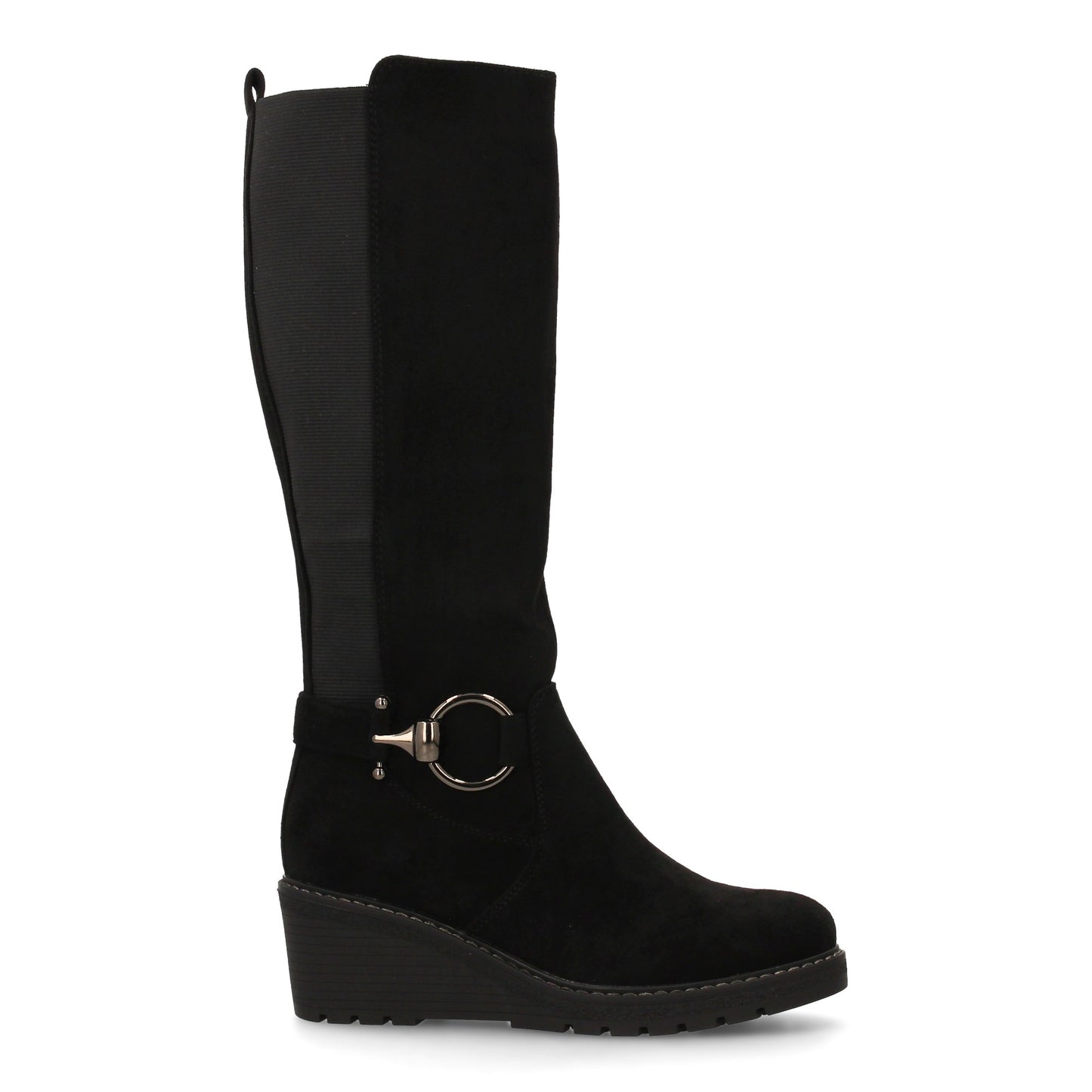 Bota alta mujer Diseño elegante con cuña que aporta altura sin renunciar a la c