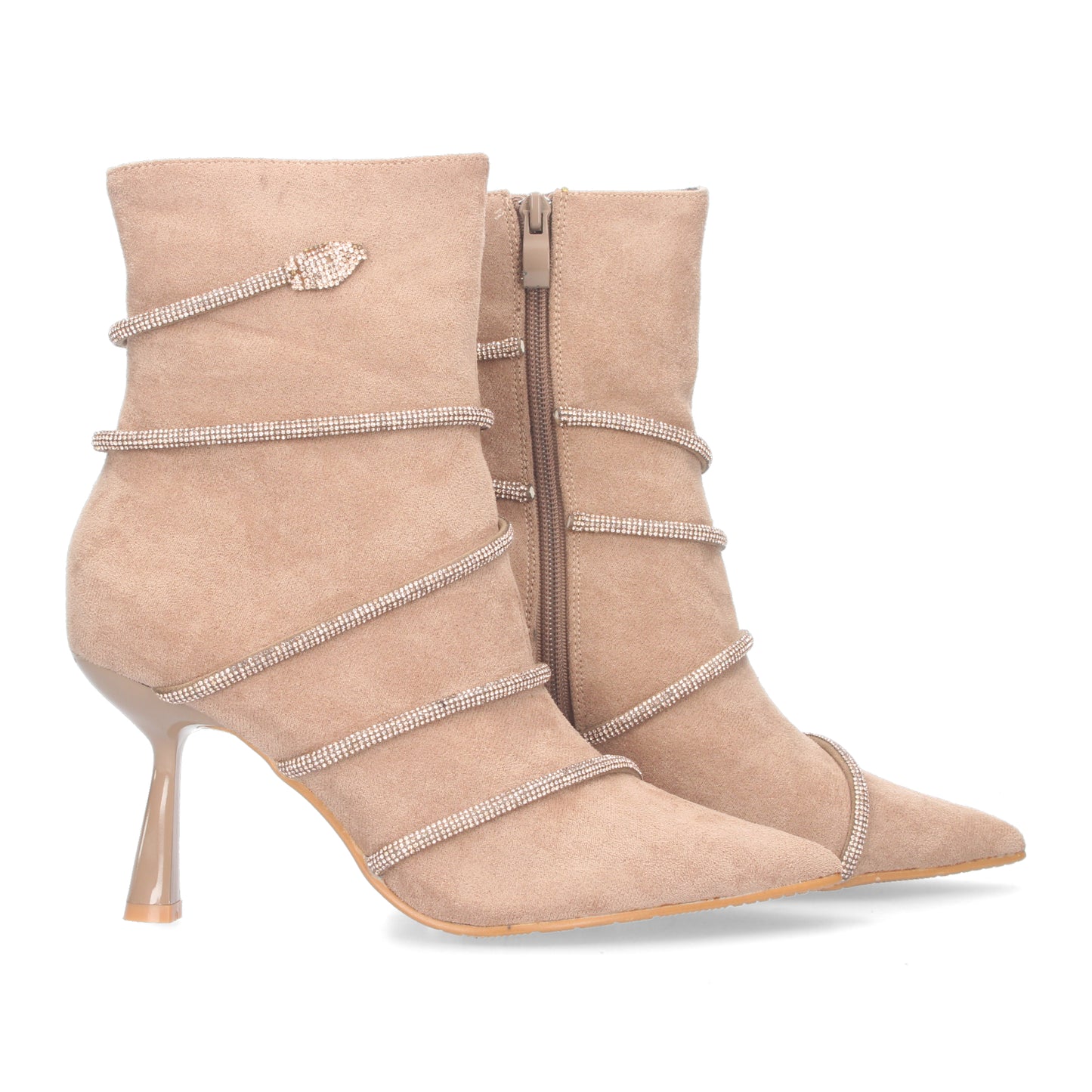 Botin de tacon para mujer material ater