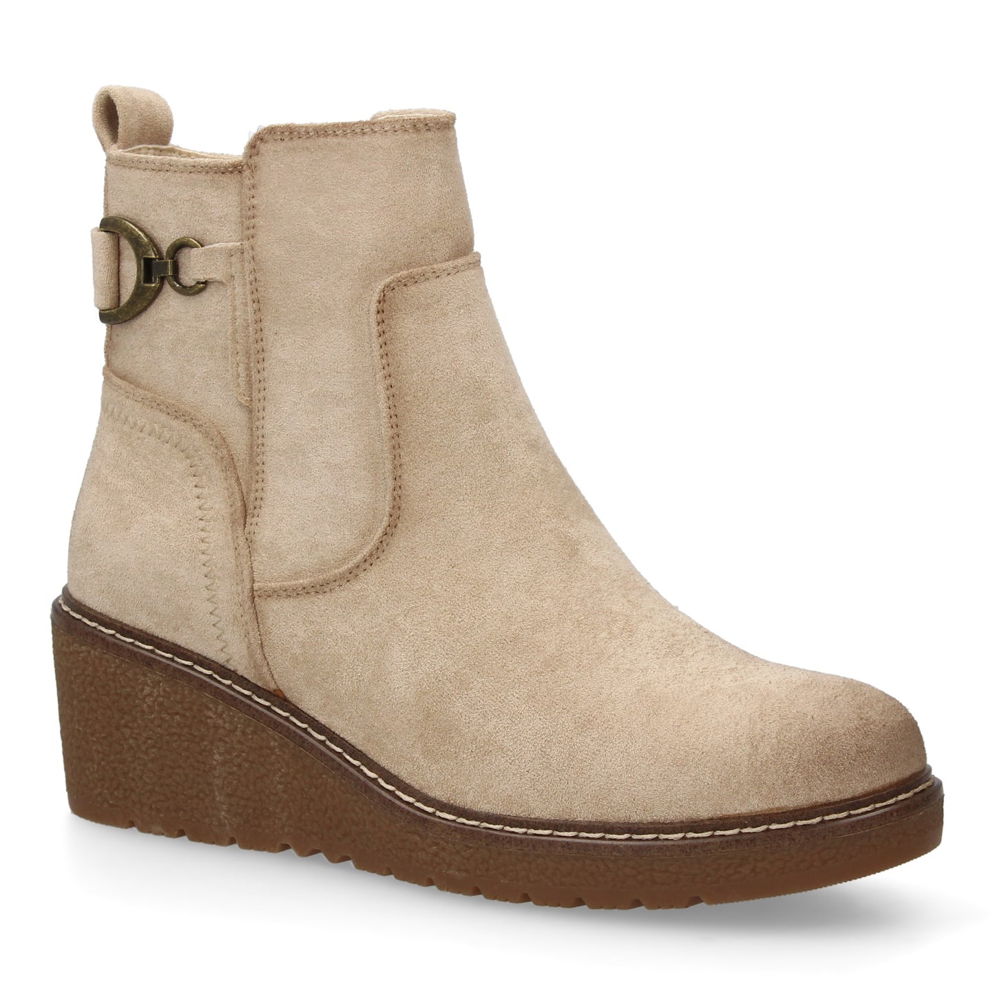 Botín para mujer con cuña cómoda para usar en el día a día. diseño de adorn