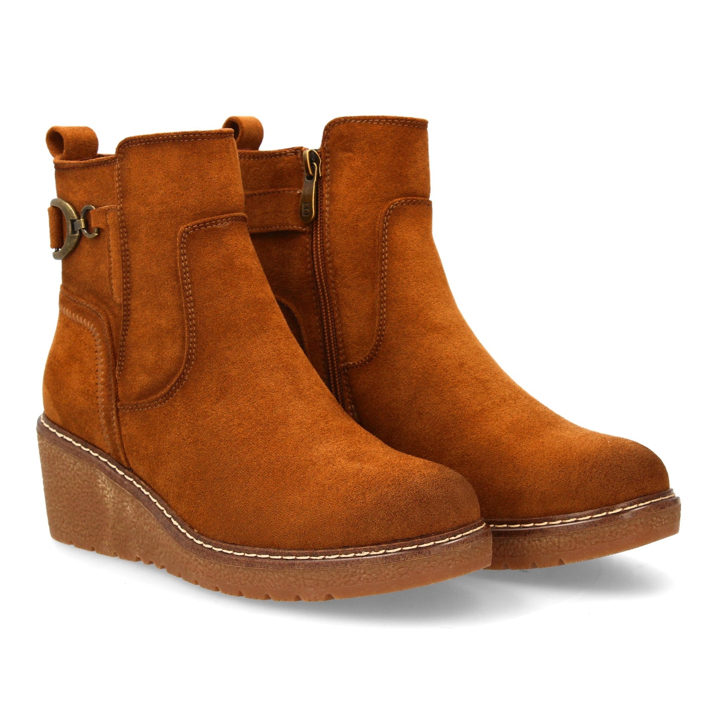 Botín para mujer con cuña cómoda para usar en el día a día. diseño de adorn