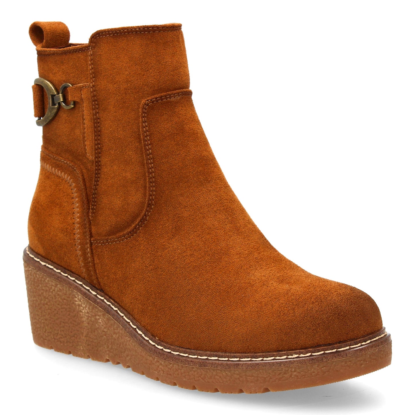 Botín para mujer con cuña cómoda para usar en el día a día. diseño de adorn