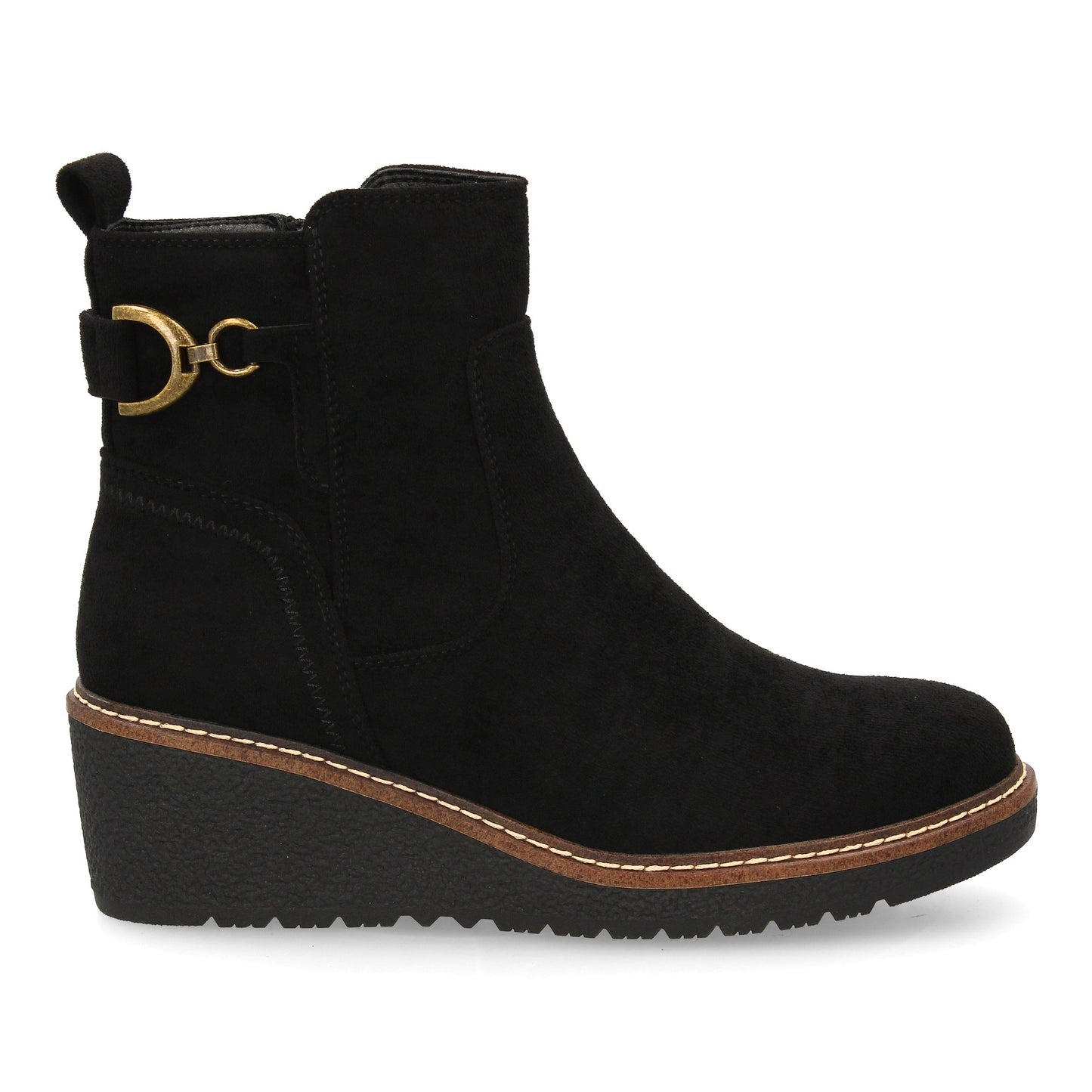 Botín para mujer con cuña cómoda para usar en el día a día. diseño de adorn