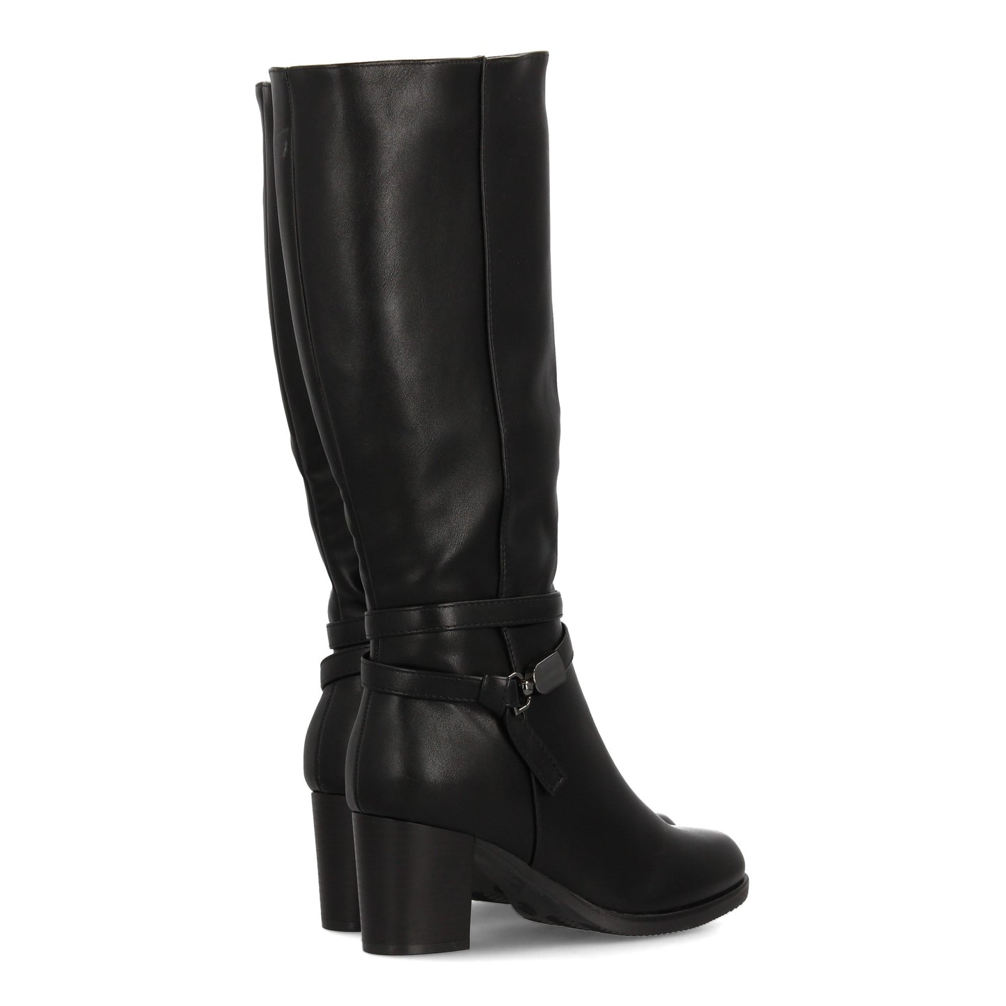 Bota alta de mujer con estampado liso. Cierre de cremallera  cierre lateral