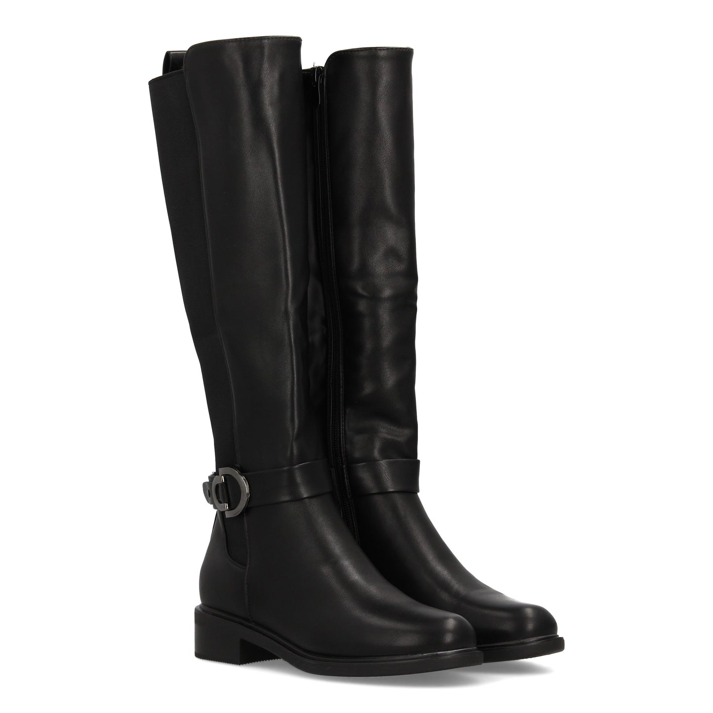 Bota alta de mujer con caña lisa para mujer. Cierre de cremallera  suela pl