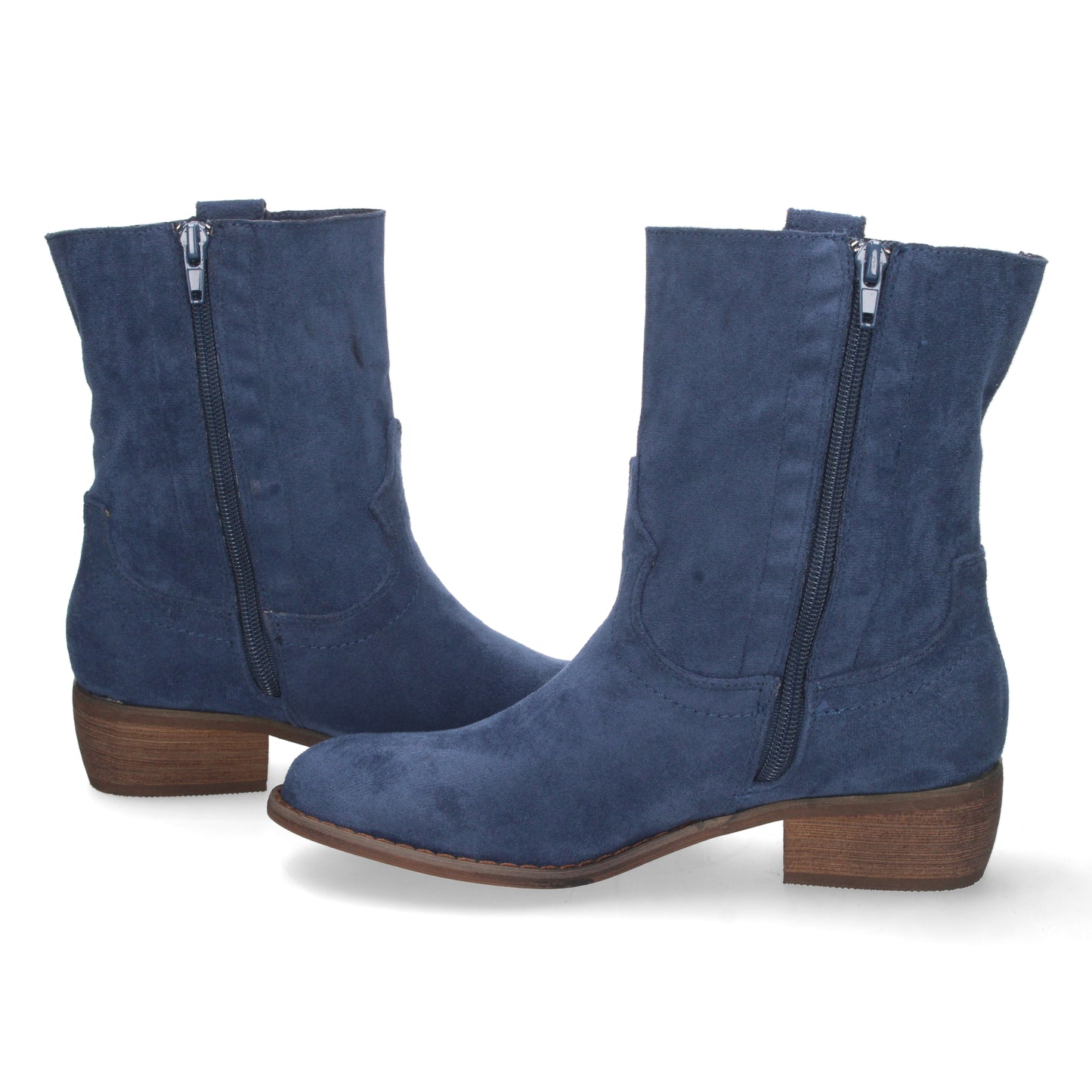 Botin de Tacon para Mujer  Comodos  con Punta Redonda  y Cierre de Cremalle