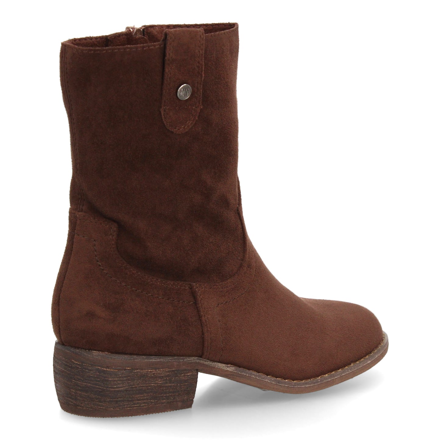 Botin de Tacon para Mujer  Comodos  con Punta Redonda  y Cierre de Cremalle