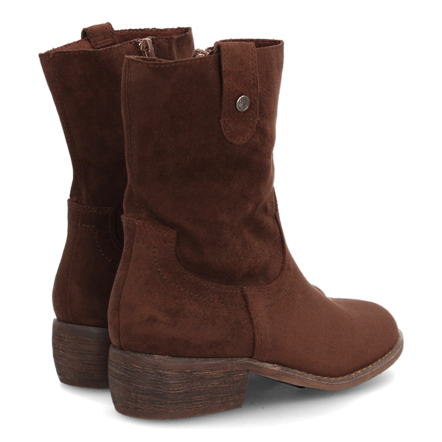 Botin de Tacon para Mujer  Comodos  con Punta Redonda  y Cierre de Cremalle