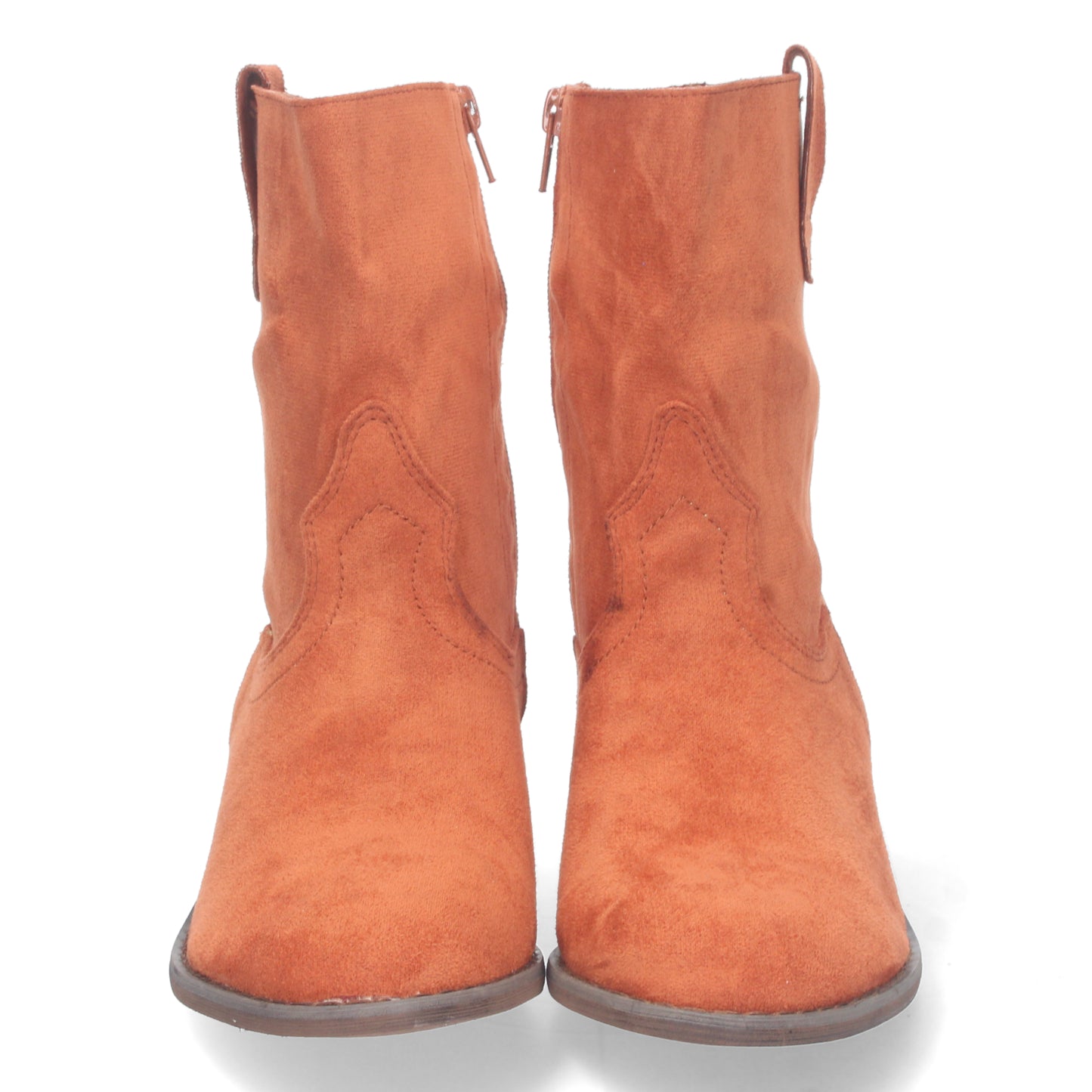 Botin de Tacon para Mujer  Comodos  con Punta Redonda  y Cierre de Cremalle