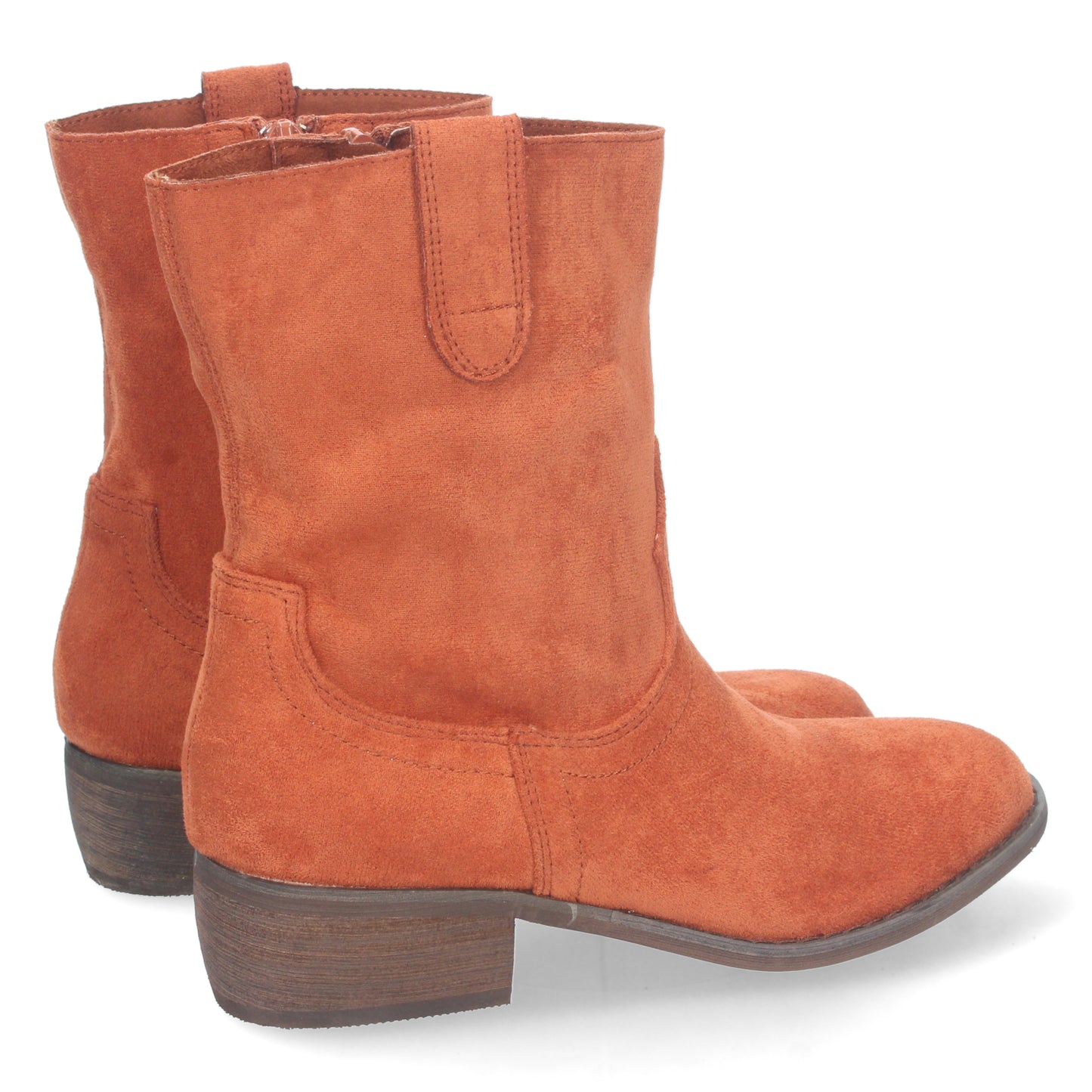 Botin de Tacon para Mujer  Comodos  con Punta Redonda  y Cierre de Cremalle