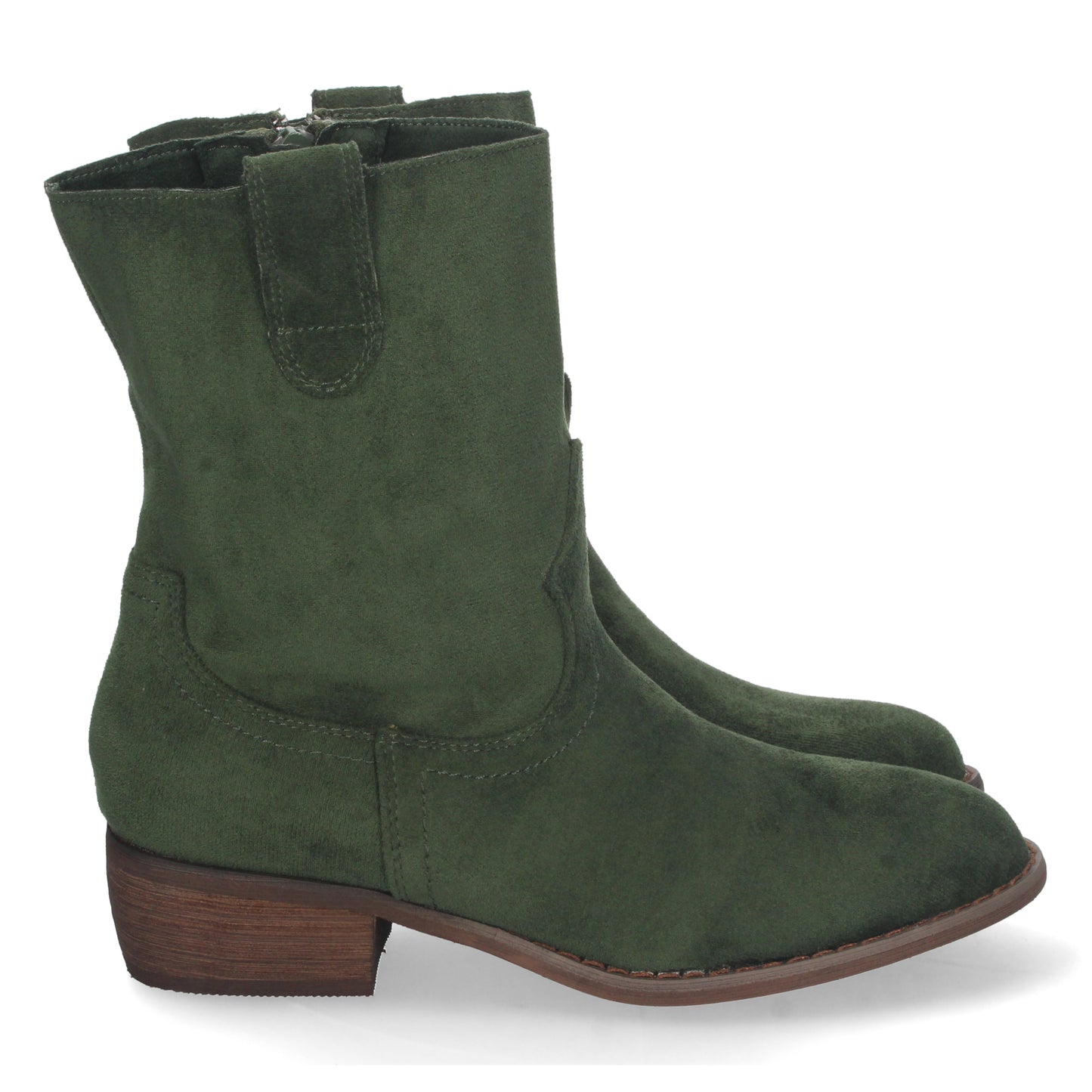 Botin de Tacon para Mujer  Comodos  con Punta Redonda  y Cierre de Cremalle